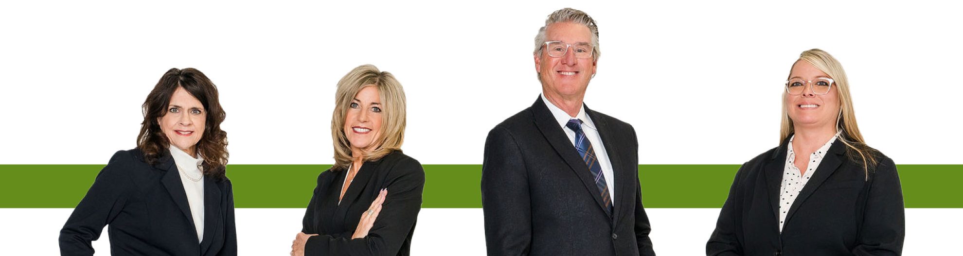 Team image of the LaVine Wealth Management Group with a green rectangle behind them